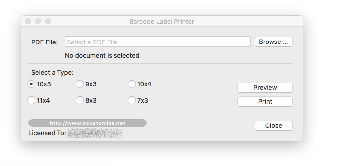Barcode (FNSKU) Label Printer for Mac